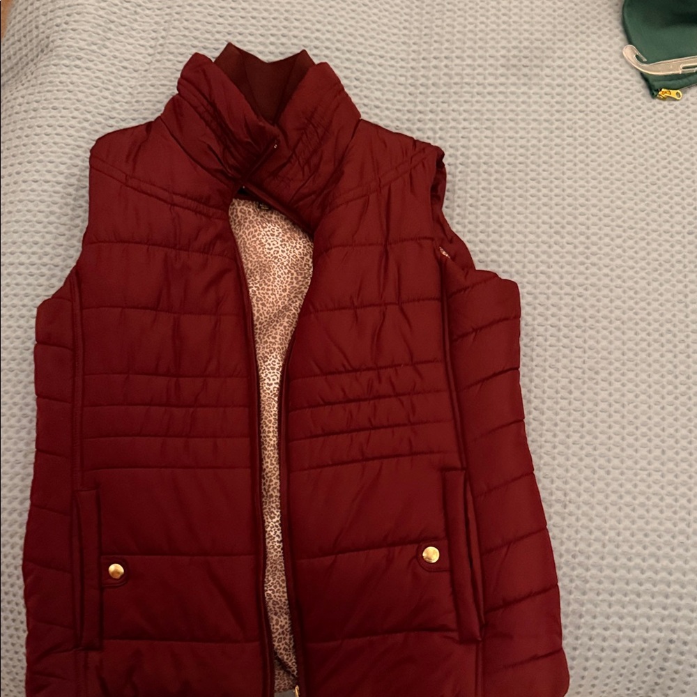 Women's Weatherproof Burgundy Quilted Vest